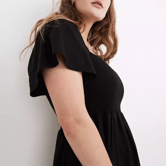 Madewell Linen-blend Lucie Smocked Midi Dress - Picture 3 of 10